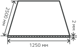 Лист нержавеющий  2х1250х2500 мм.  AISI 201 (12Х15Г9НД) холоднокатаный,  зеркальный