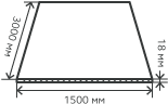 Лист нержавеющий  18х1500х3000 мм.  AISI 409 (08Х13) горячекатаный,  матовый
