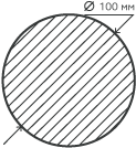 Круг нержавеющий (пруток) 100 мм.  30Х13 горячекатаный, матовый