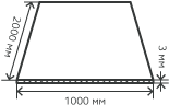Лист нержавеющий  3х1000х2000  мм.  AISI 304 (08Х18Н10) горячекатаный,  матовый